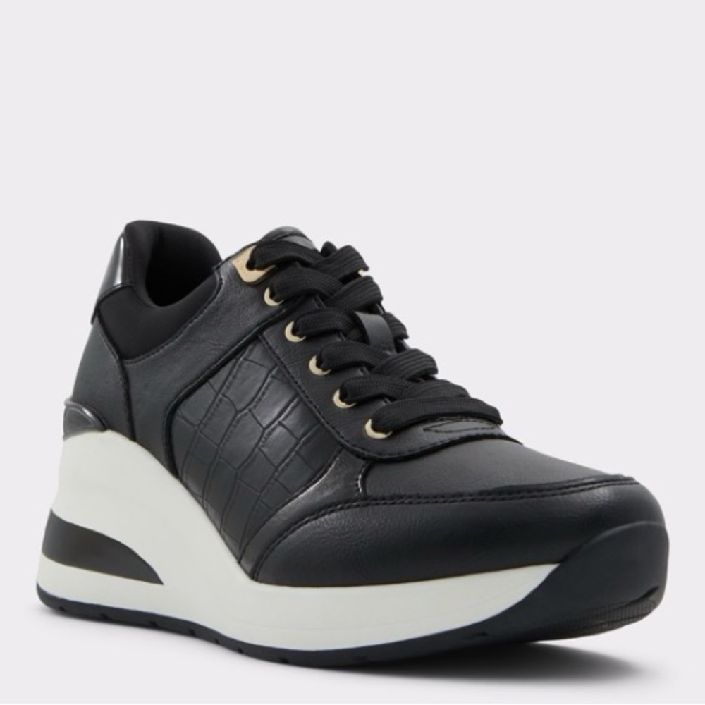 Aldo Black Leather Women's Sneakers